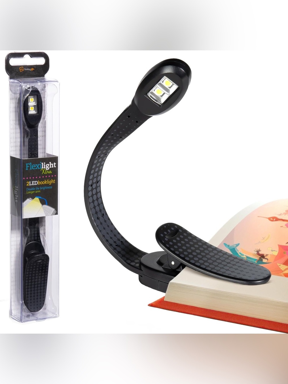 Flexilight Xtra 2 LED Clip On Booklight by Thinking Gifts